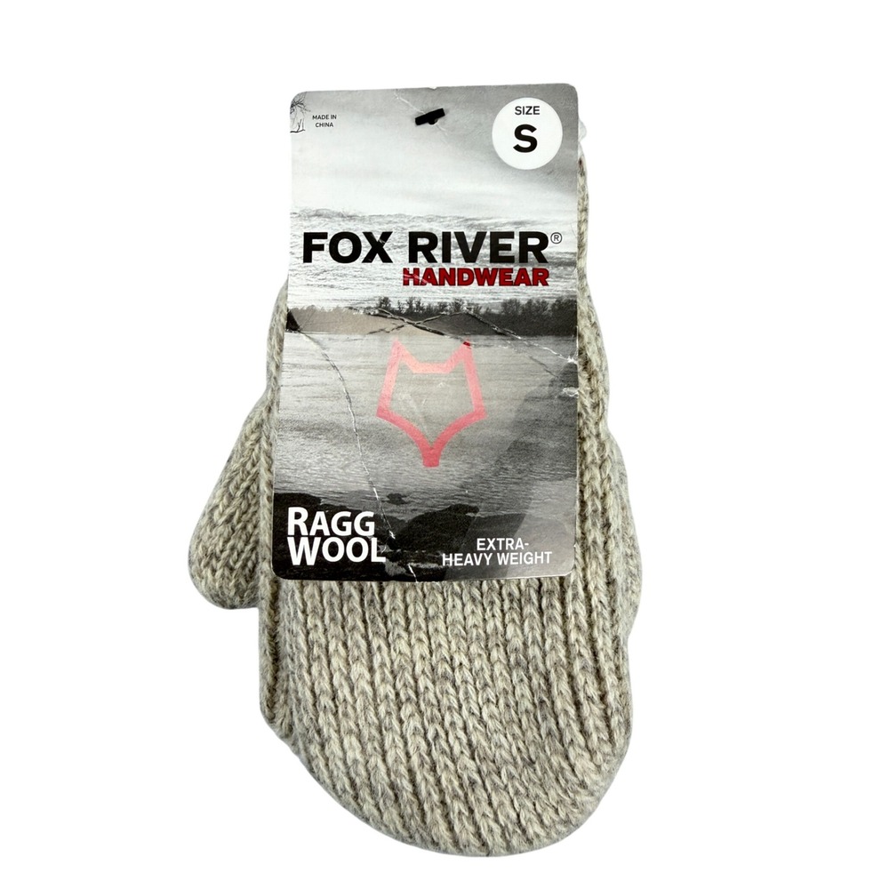 Fox River Double Ragg Mitts Brown Tweed Wool Blend Extra Heavyweight Small 9988